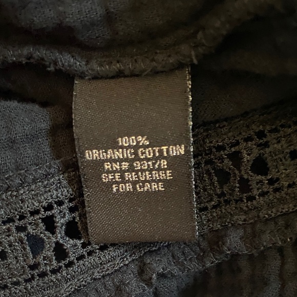 CATHERINE MALANDRINO 100% Organic Cotton,Black Midi Dress - Picture 10 of 11